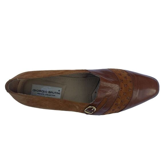 Giorgio Brutini Men’s Brown Leather  Strap Buckle Shoes Adjustable Size 13 M main image 6